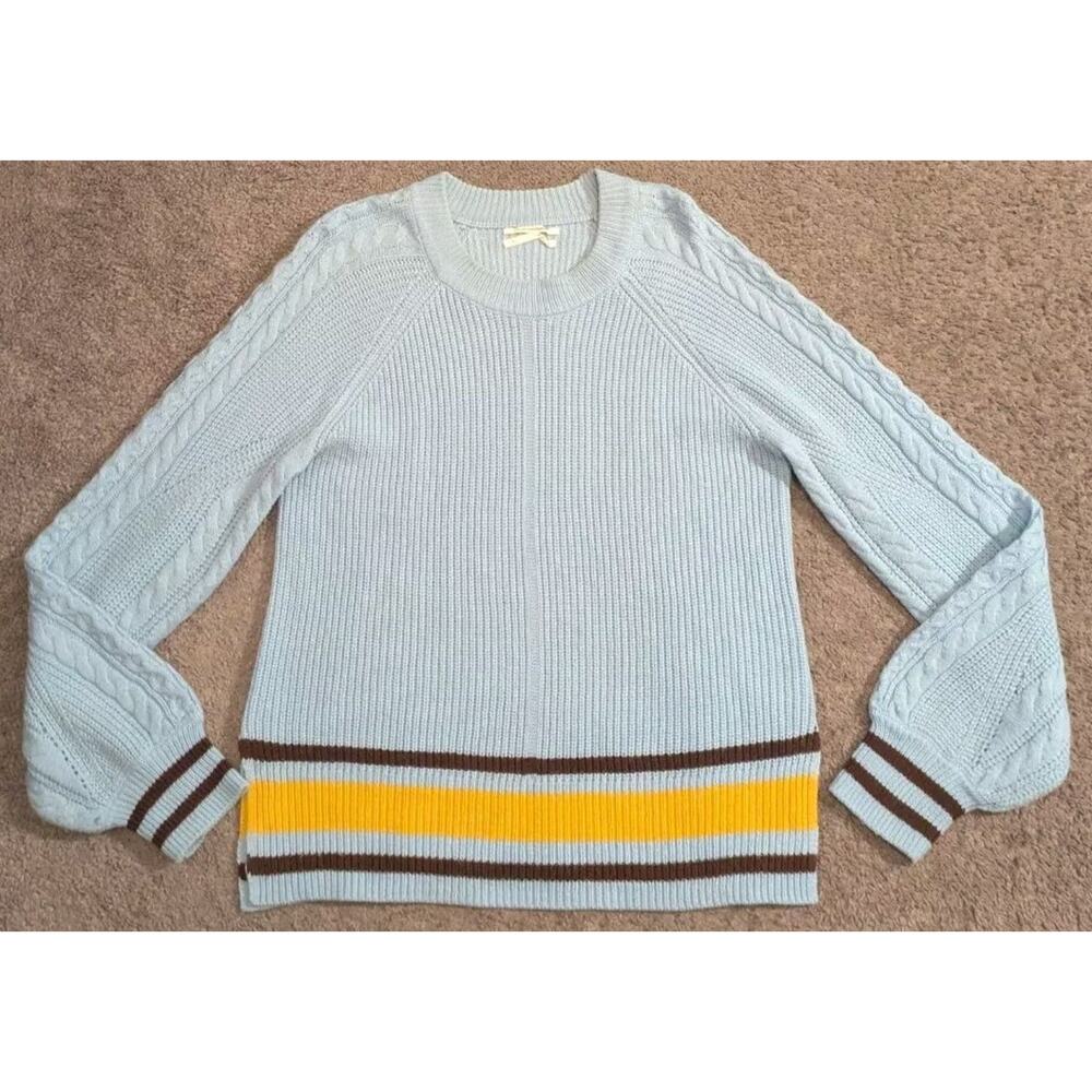 Anthropologie Long Sleeve Cable Knit Acrylic Sweater Women's Small